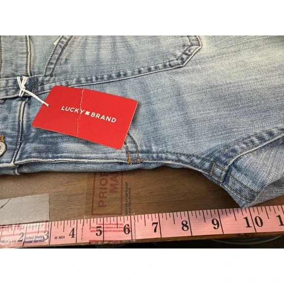 Lucky Brand Low Rise Flare 12 31 Light Wash Retro Y2K Patch Pockets Western Flap - Picture 9 of 10